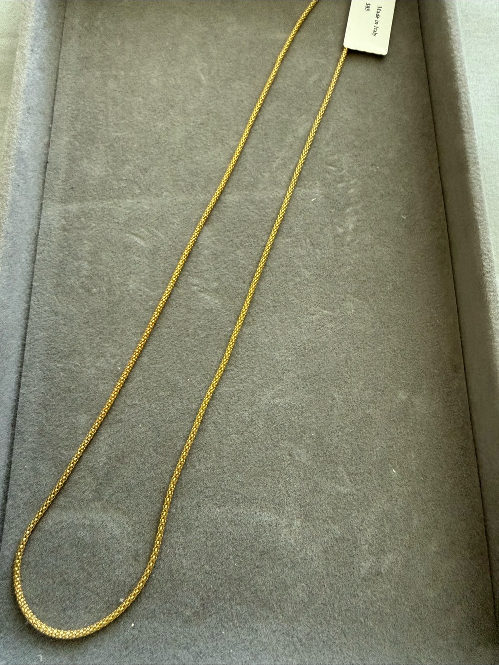 Gold over Solid 925 sterling silver Koreana Chain Necklace 18” unisex chain